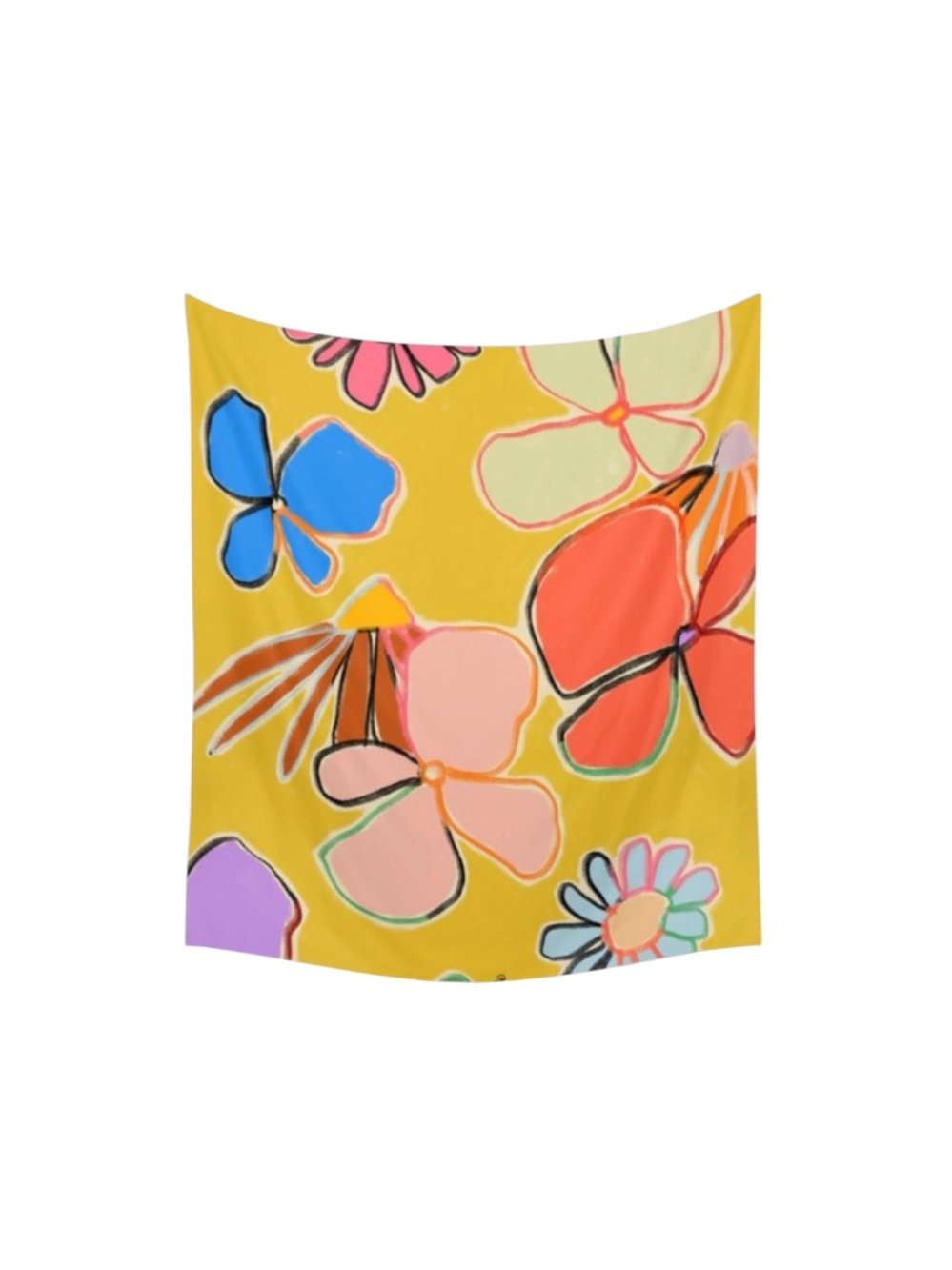 Vintage Garden Yellow Tapestry